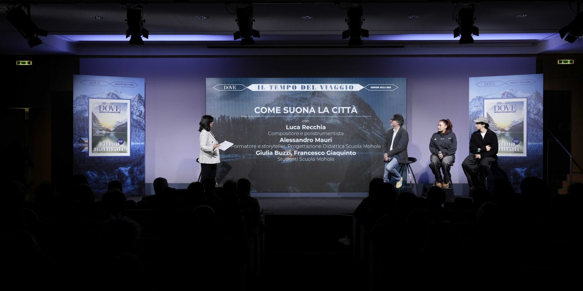 Sul palco dell'evento promosso da Dove, rivista del Corriere della Sera