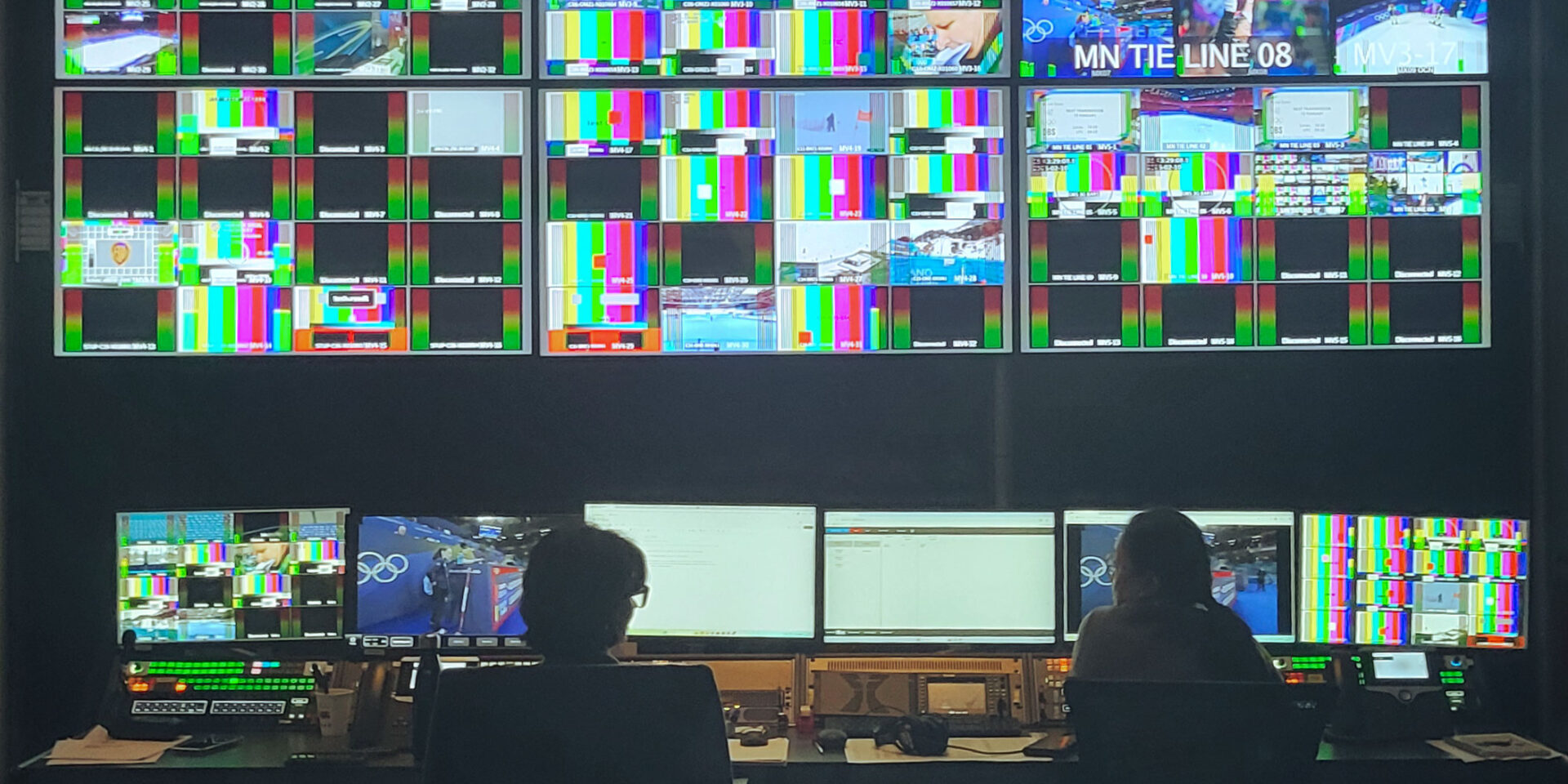 La sala regia delle Olimpiadi Invernali di Milano - Cortina