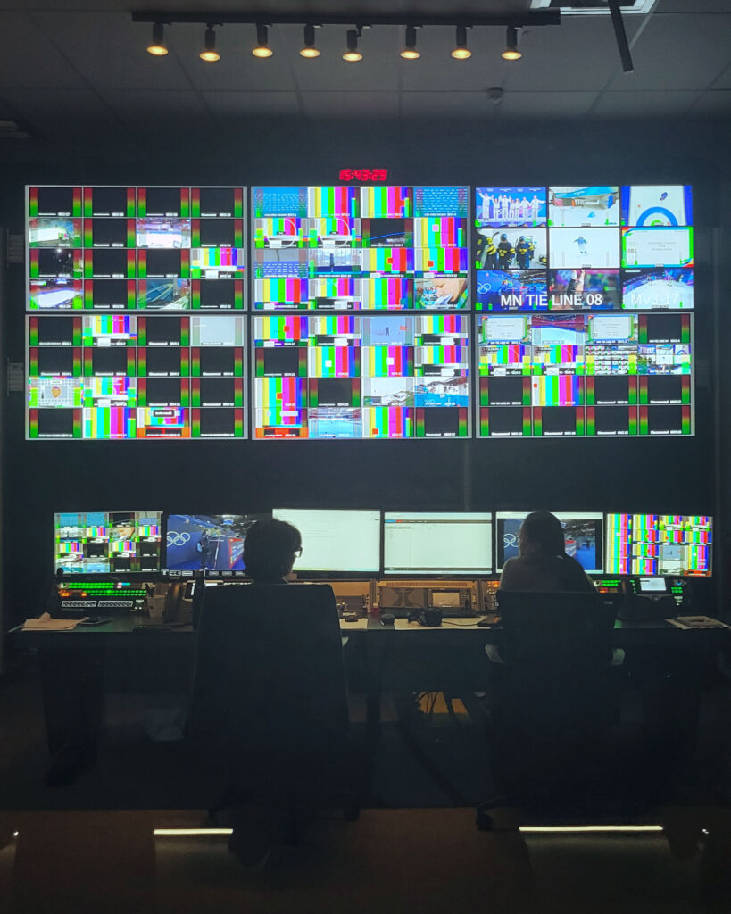 La sala regia delle Olimpiadi Invernali di Milano - Cortina