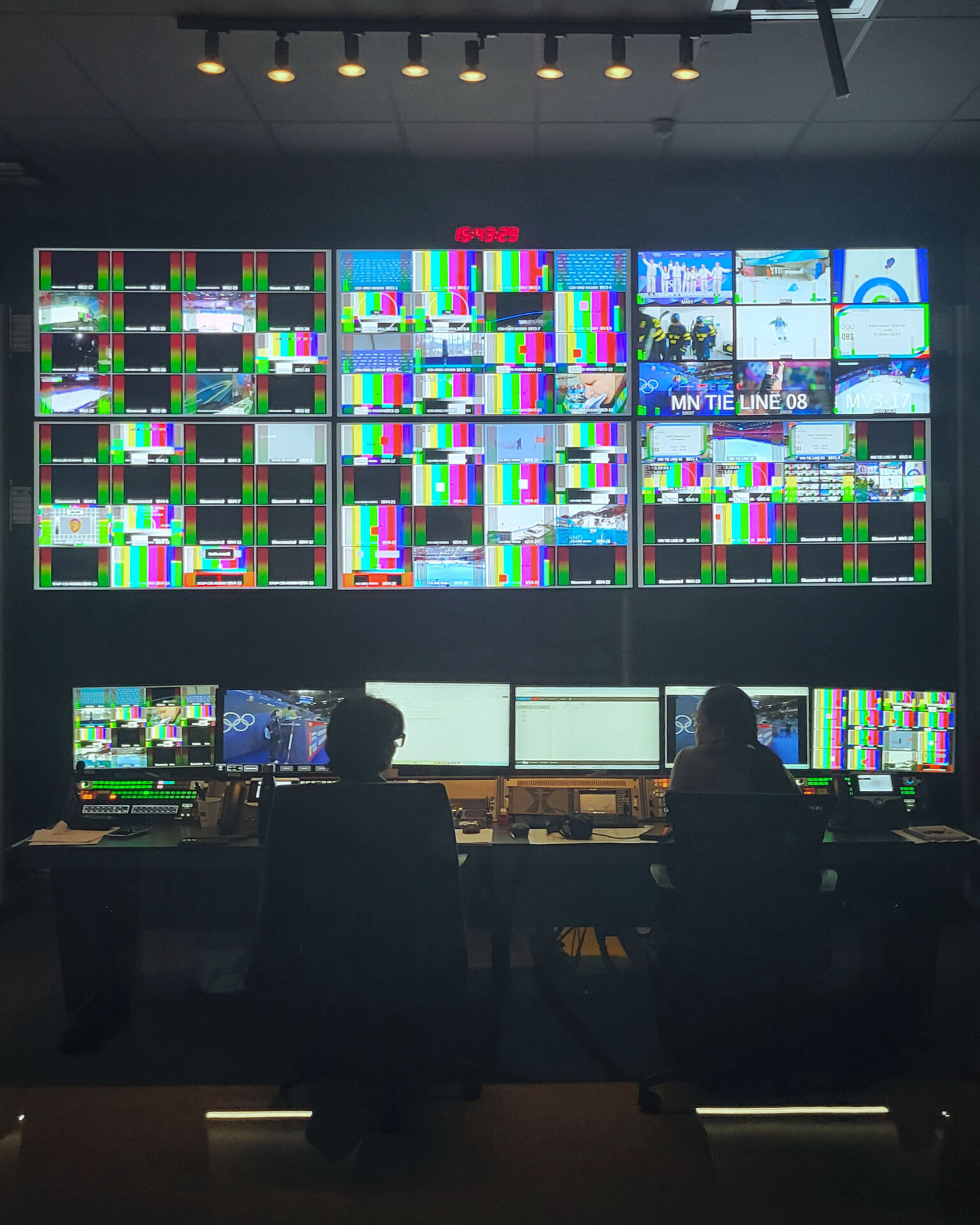 La sala regia delle Olimpiadi Invernali di Milano - Cortina